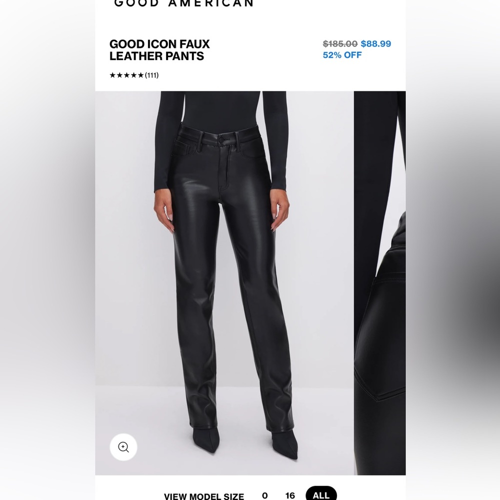 Good American Leather Pants